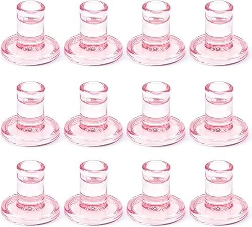 Miniatura 10 de 12 portavelas cónicos, portavelas de cristal a granel, candelabros transparentes para centro de mesa de comedor