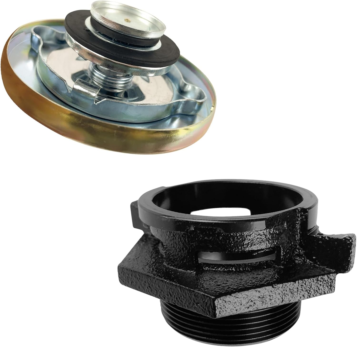 Vented Diesel Tank Cap with Threaded Neck, 2 Inch Base, for Transfer & Storage Tanks