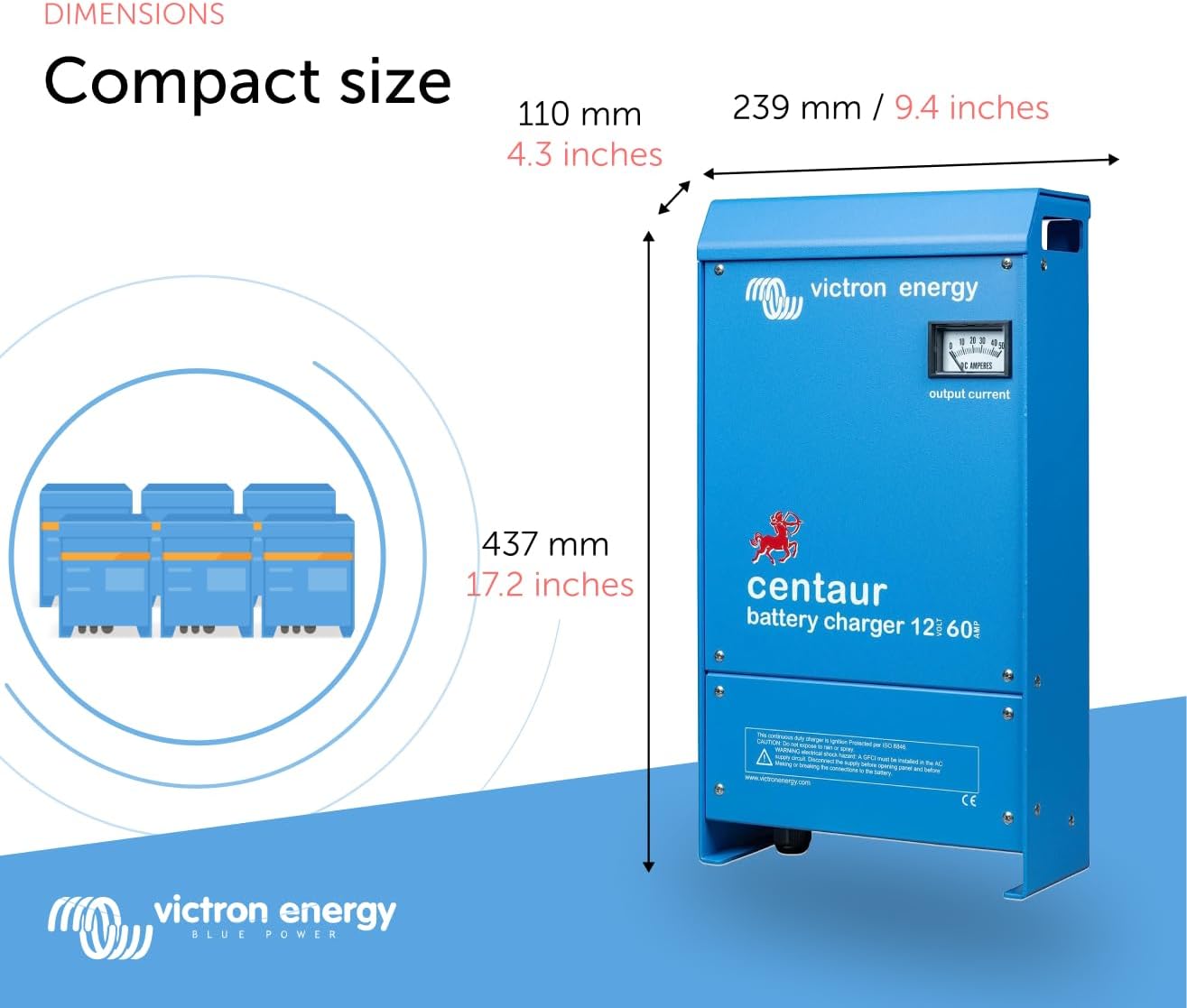 Victron Energy Centaur 12-Volt 60 amp 3 Bank Battery Charger