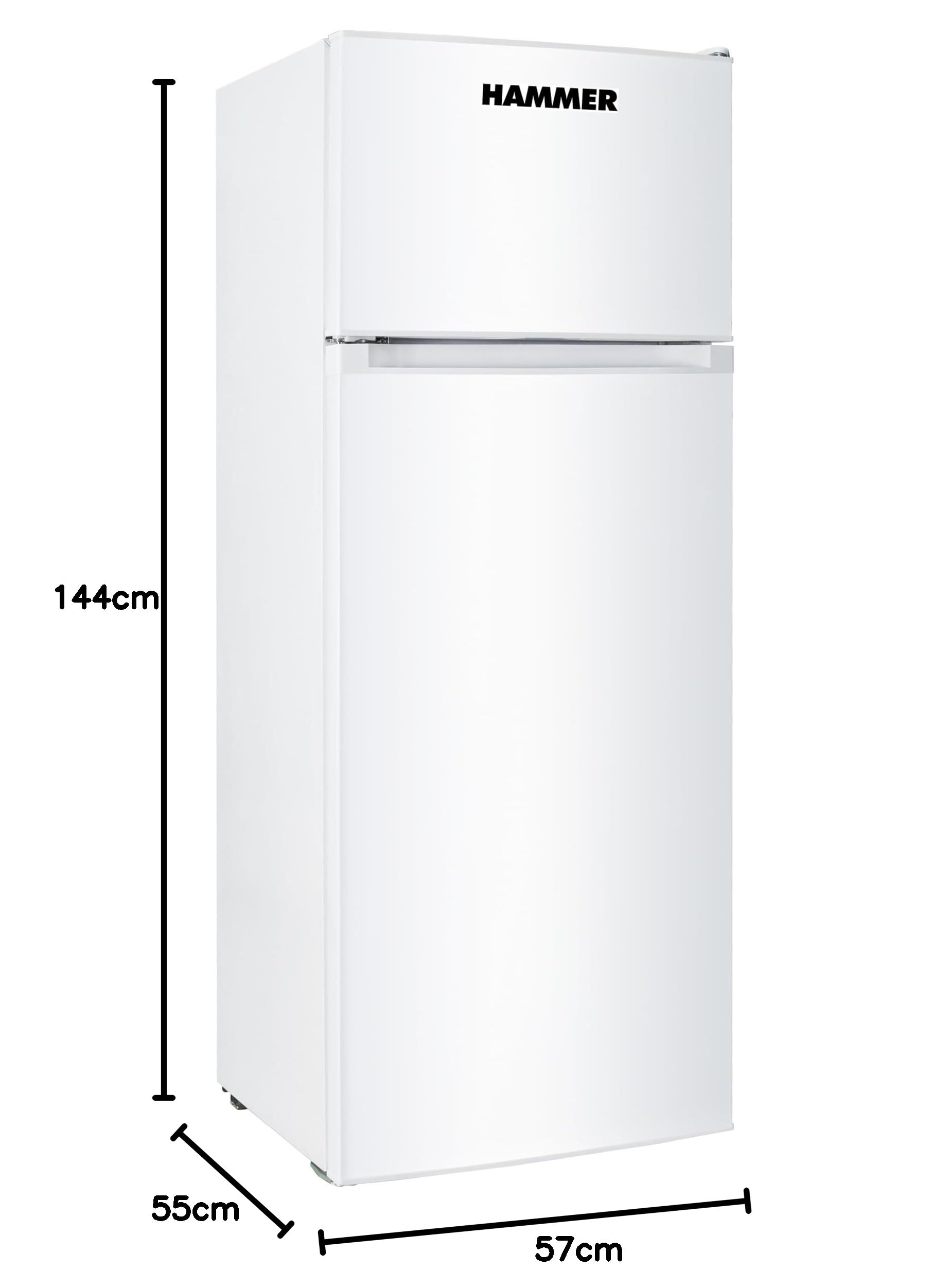 hammer Frigorifero HAMBCD-212W, 2 Porte, 206 Litri, Classe E, Bianco
