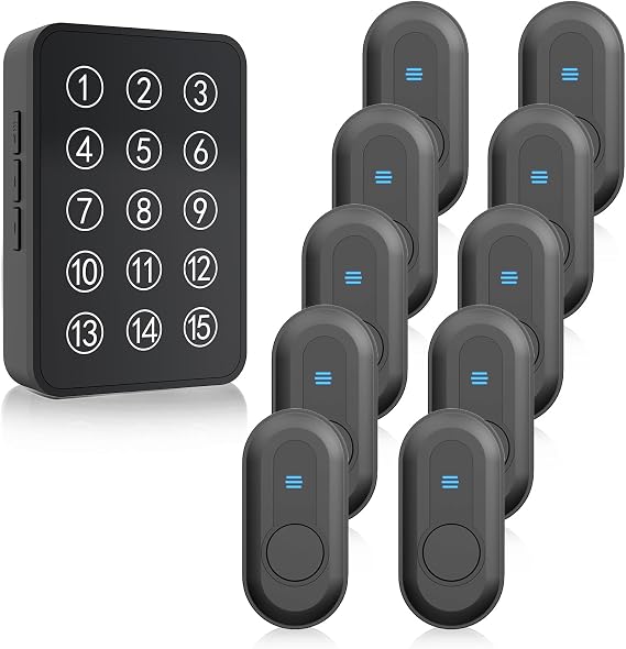 Wireless Panic Button (10 Waterproof Call Button &amp; 1 Receiver)