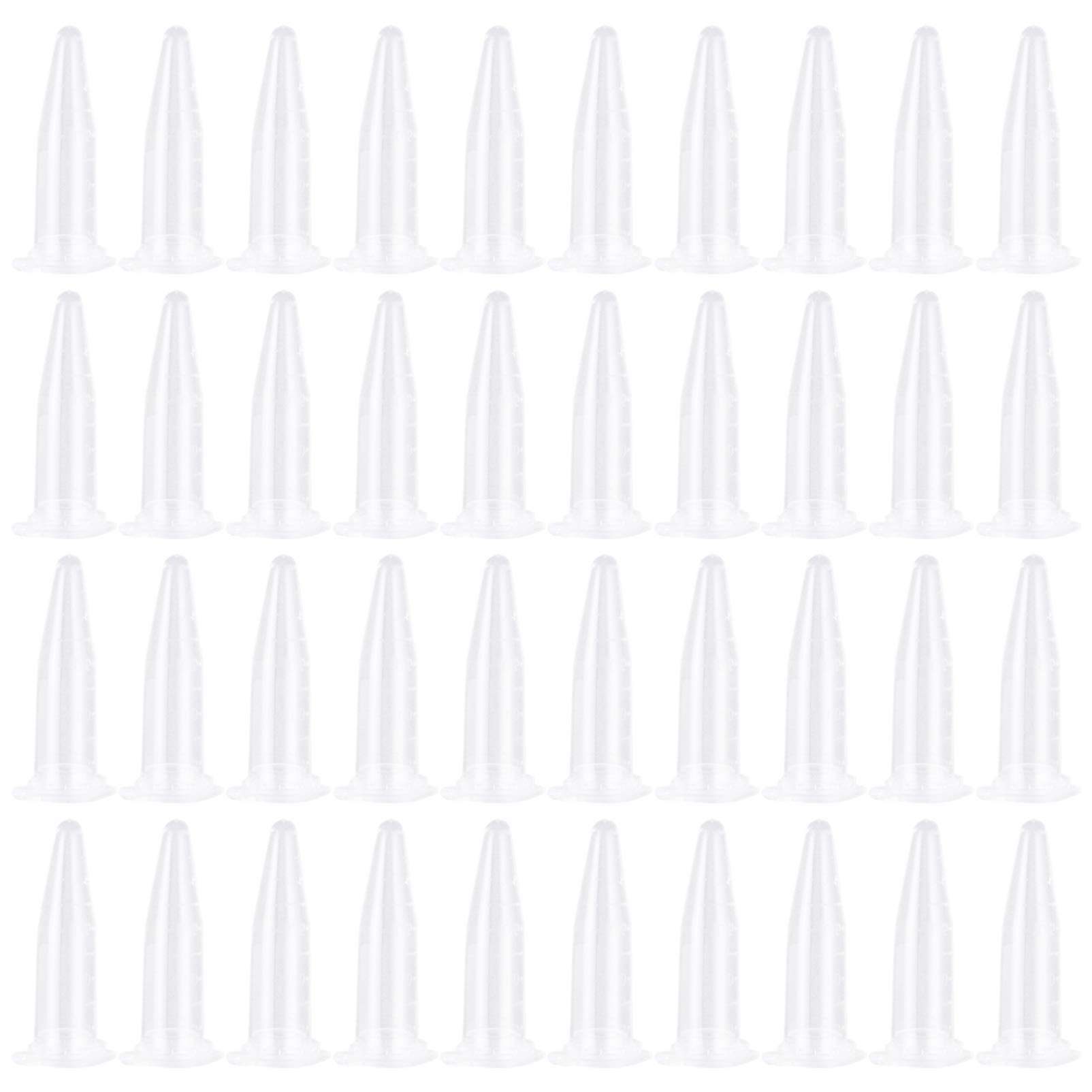 Tubos De Ensayo Vacíos Transparentes Con Tapa, 1000 piezas de tubo de almacenamiento de centrífuga de 1,5 ml, tubo de ensayo de plástico transparente con tapa adjunta, vial de muestra de centrífuga fo