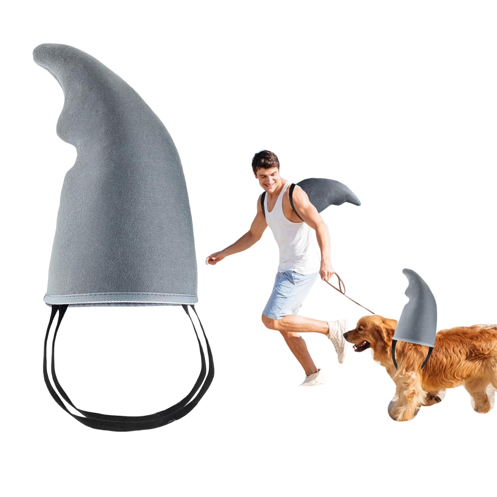 ZPSCXQ Shark Costume, Under The Sea Costumes Shark Fin with Adjustable Straps, Silver Gray Shark Costume for Kids and Adults, Fun Party Accessory for Halloween and Beach Events, Size 30cm x 20.5cm