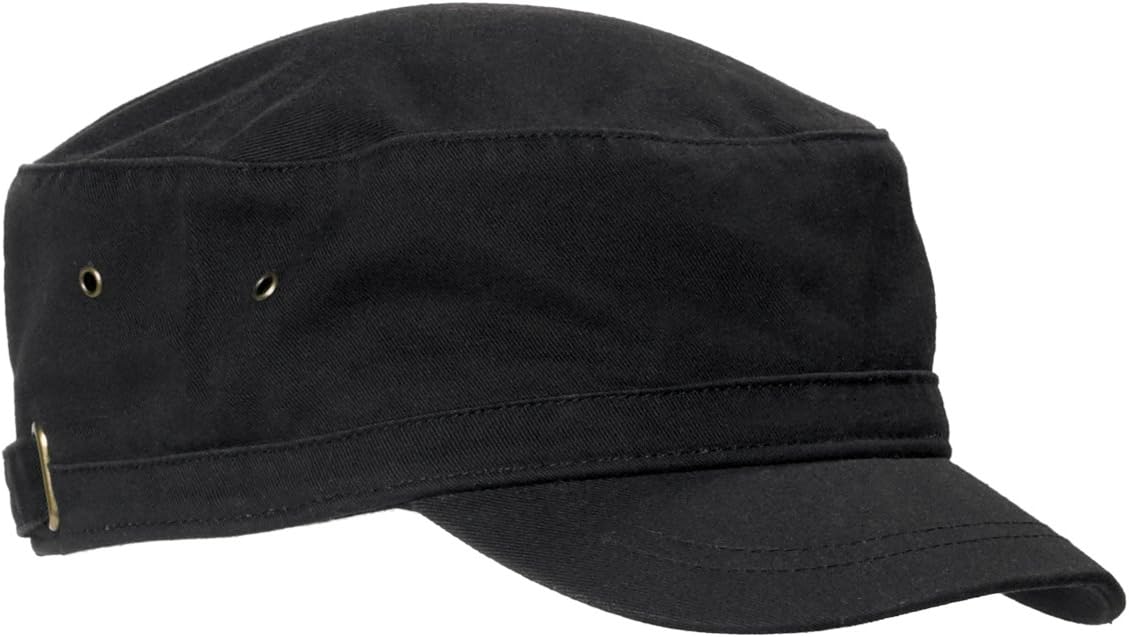 Big Accessories BA501 Short Bill Cadet Cap Black/One Size AD