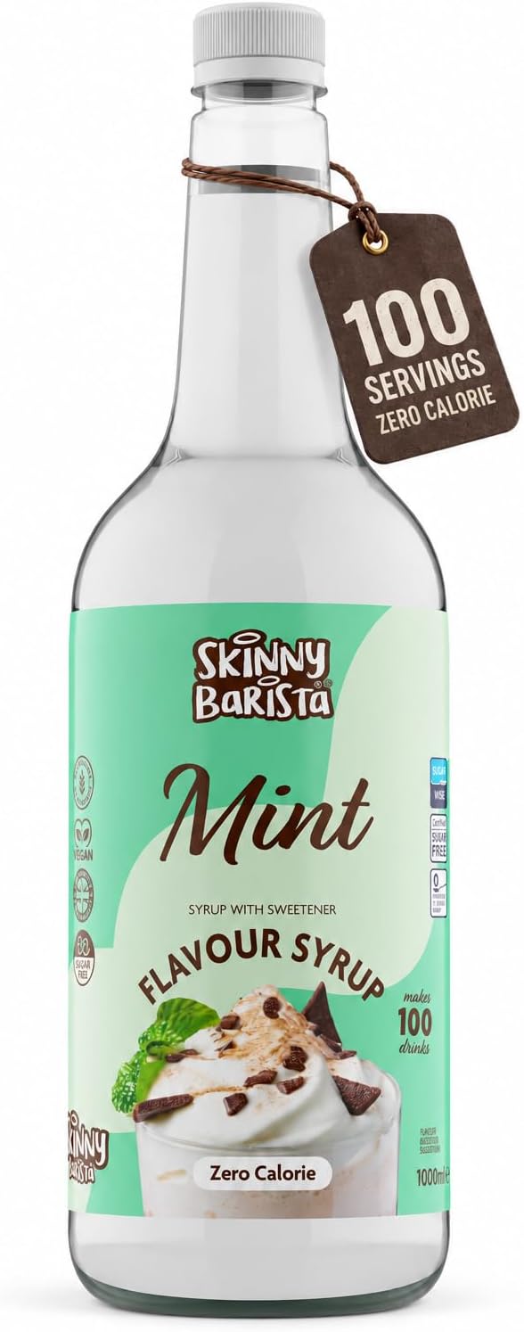 Skinny Food Co Mint Syrup For Coffee 1L - Sugar Free Coffee Syrups