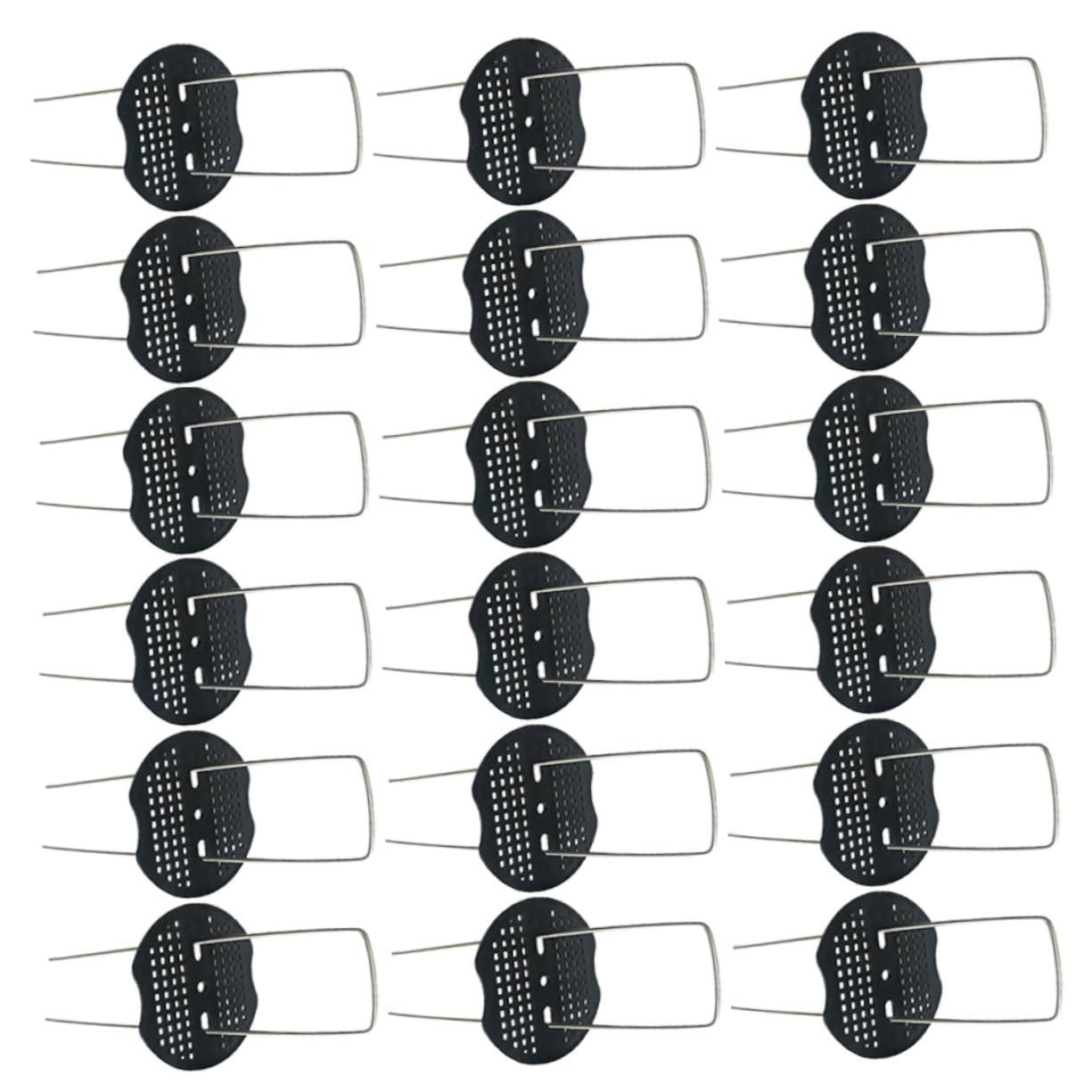 Piquets de Jardinage en U Galvanisé 50 Pièces pour Membrane de Jardin Noir