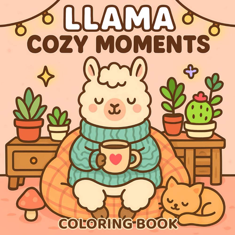 Llama Cozy Moments Coloring Book: Adorable and Relaxing Coloring Pages for Llama Lovers