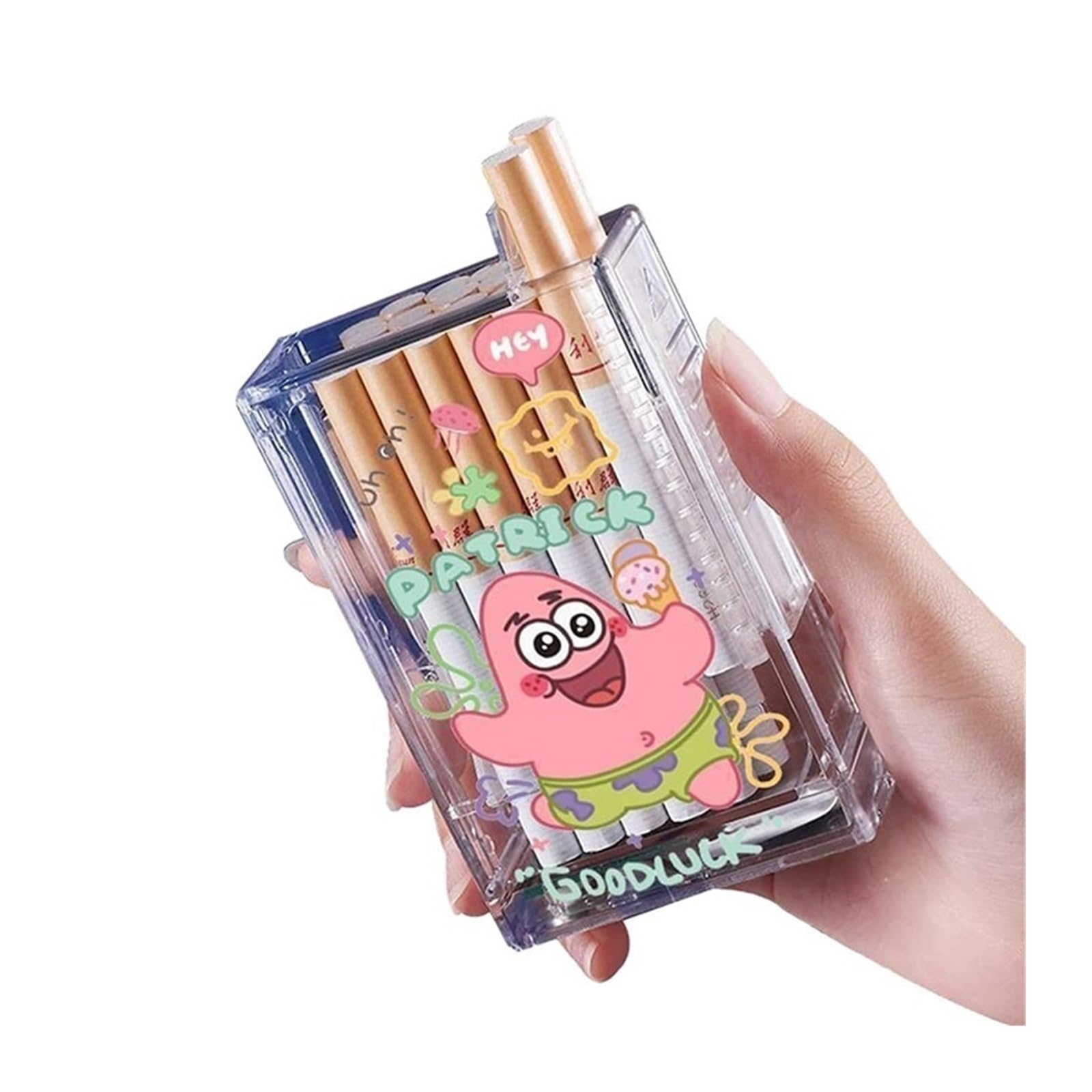 YHSGY Clear USB20 Coarse Grain Fast Charge Connector Case, Tungsten Lighter Clear Visible Cigarette Case with Lighter, Shockproof, 20 Regular Size Cigarette Cases (Color : C)