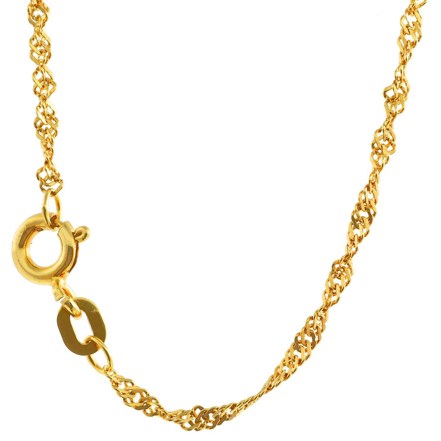 Goldkette Singapurkette Halskette Breite 1,6 mm 333-8 Karat echt Gold