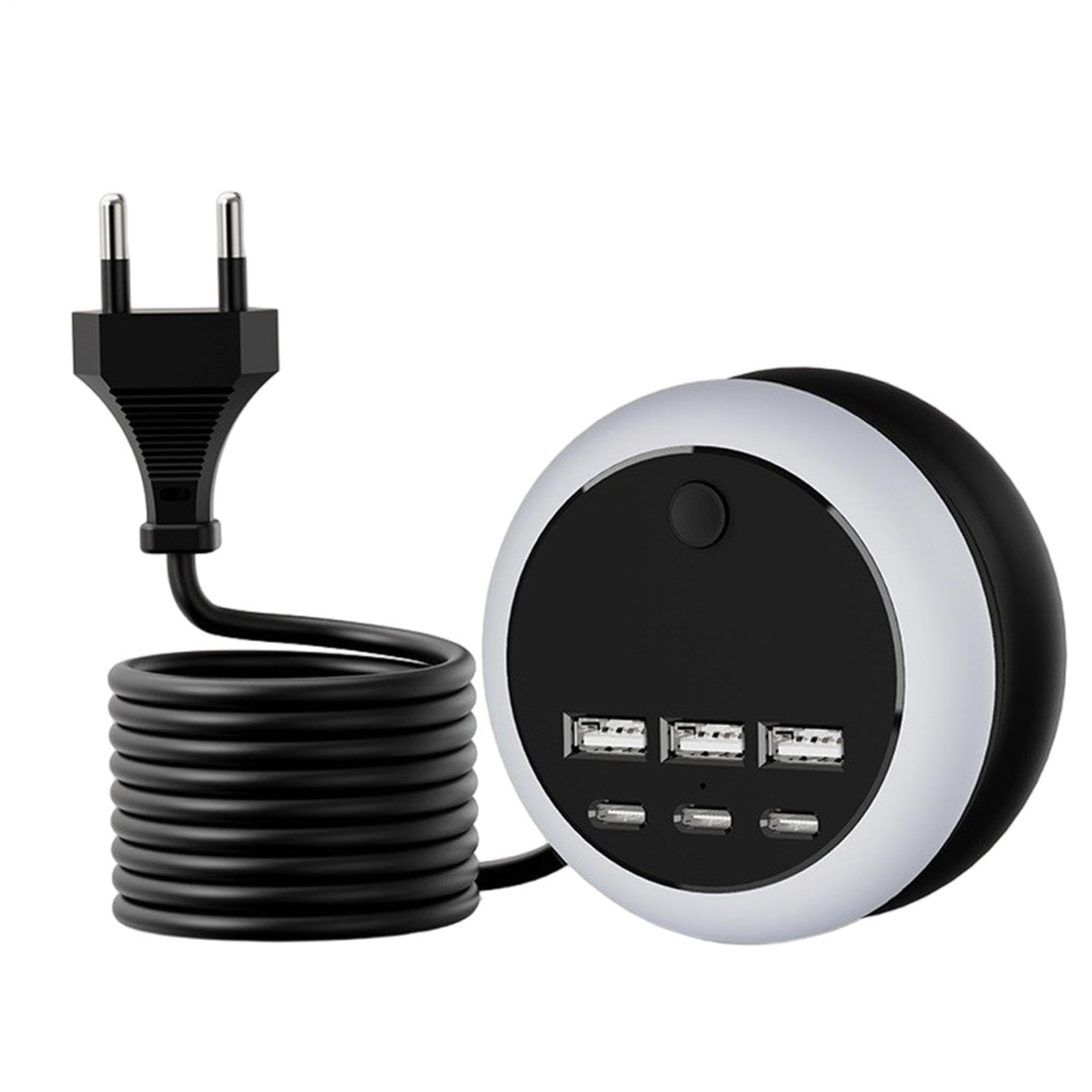 Stazione Caricatore USB Multipla Dispositivo Portatile Retraibile