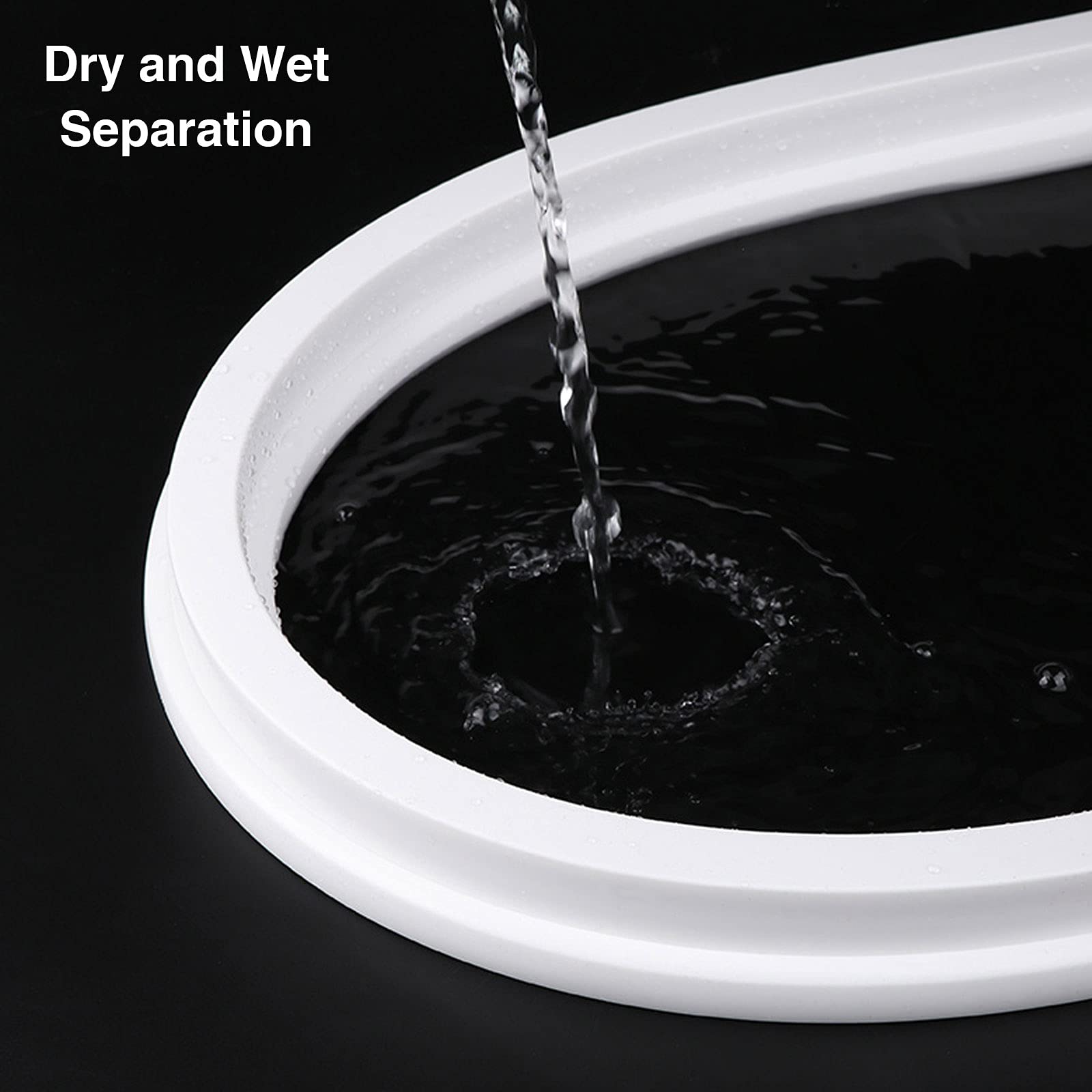 Soglia della doccia Barriera della diga d'acqua, Striscia di tenuta inferiore della porta della doccia pieghevole, Paraspruzzi d'acqua per lavello in silicone per cucina e bagno, Tappo dell'acqua Se