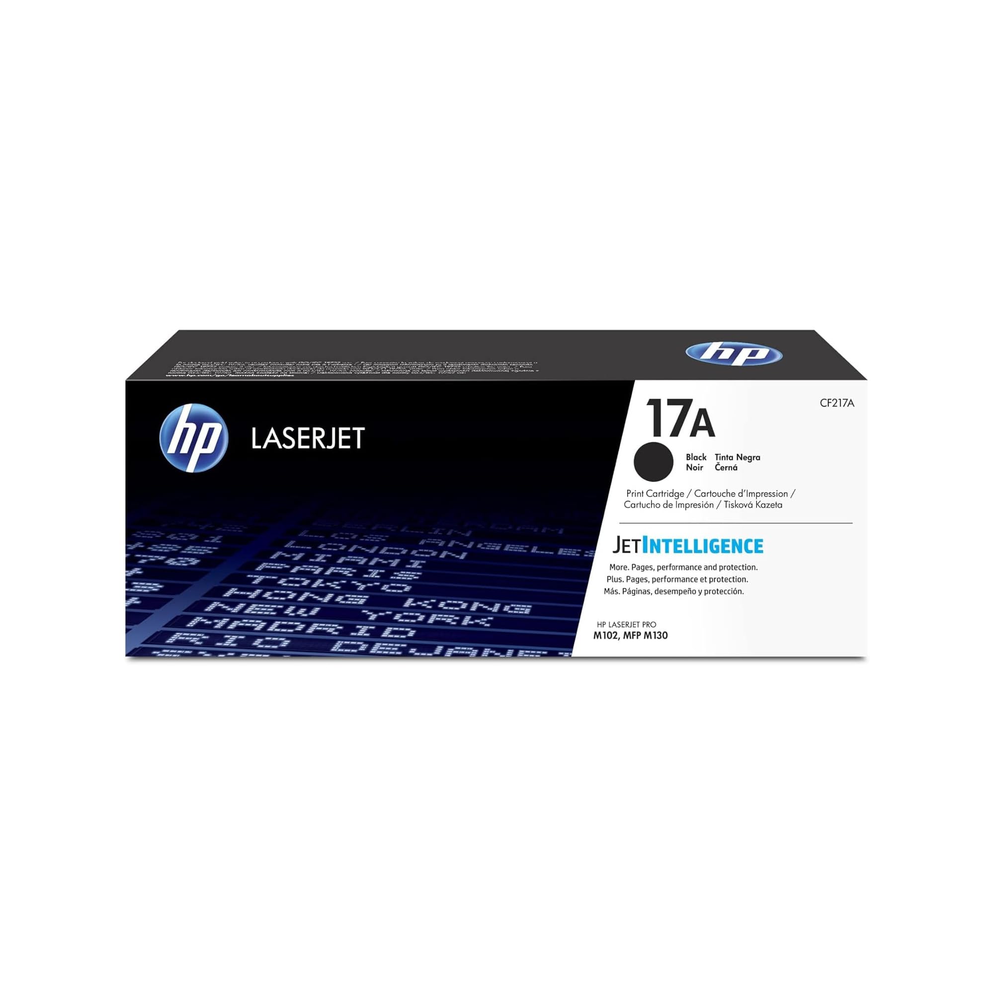 HP 17A CF217A, Cartouche Toner Originale de 1600 Pages, Compatible avec Les Imprimantes LaserJet Pro Série M100 et 130, Noir
