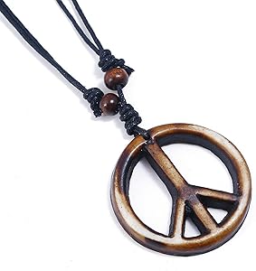 Deluxe Hippie Peace Sign Necklace - Foto 9