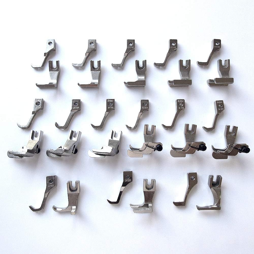 14 Sets Walking Piping & Welting Zipper Feet for Juki Du-141 1181 Econosew 797