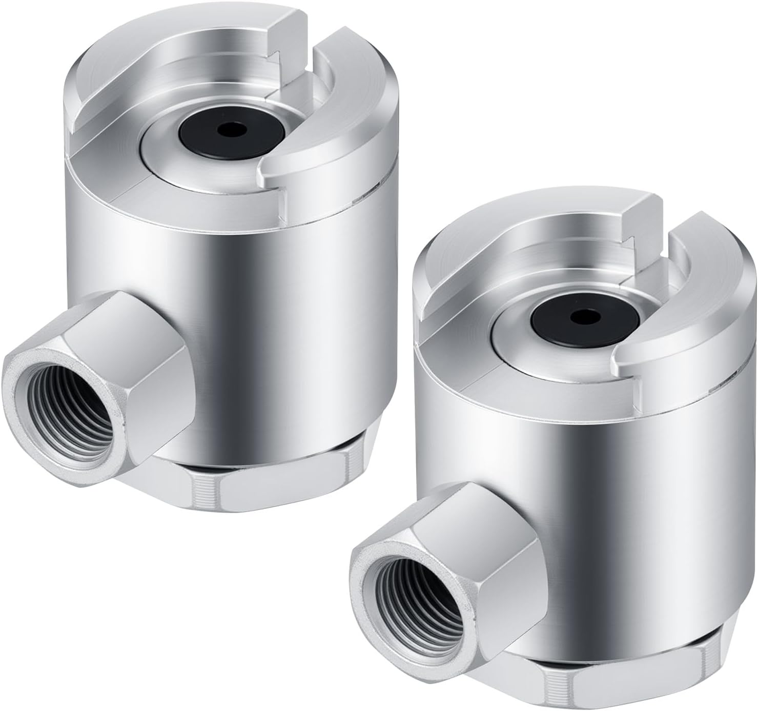 2 Pack Button Head Couplers Button Head Grease Gun Couplers Fitting with 1/8" Threaded Outlet (7/8 Inch)