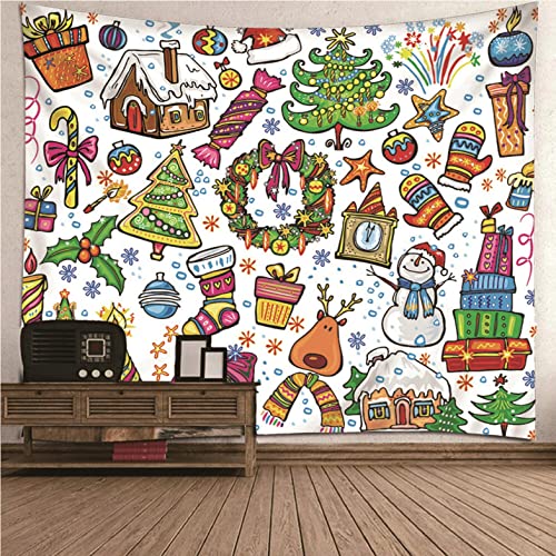 Tapisserie Japonaise Murale Grand Format 200x200 Tissu Décoration Noël Salon Paysage