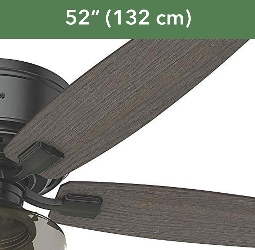 Top Brands Hunter Bennett Indoor Low Profile Ceiling Fan with LED Light and Remote Control, 52, Matte Black Cheapest 🛒 Hunter Bennett Indoor Low Profile Ceiling Fan with LED Light and Remote Control, 52, Matte Black