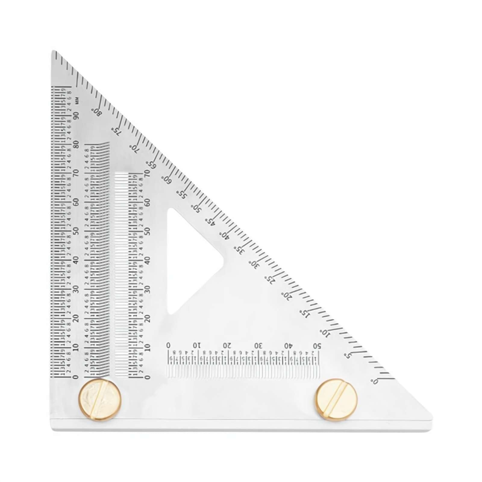 Righello Triangolare In Acciaio Inox Per Falegnameria - Con Supporto Staccabile E Fori Di Precisione - Foto 7