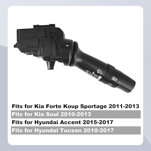 Miniatura 3 de Interruptor del limpiaparabrisas con control trasero para Hyundai 2010-2017, Kia Soul Forte Koup 2011-2013, el conjunto del interruptor de lavadora