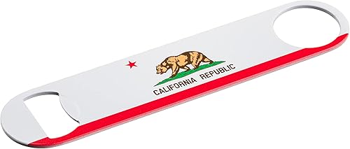 Abrebotellas de acero con recubrimiento en polvo de la bandera de la República