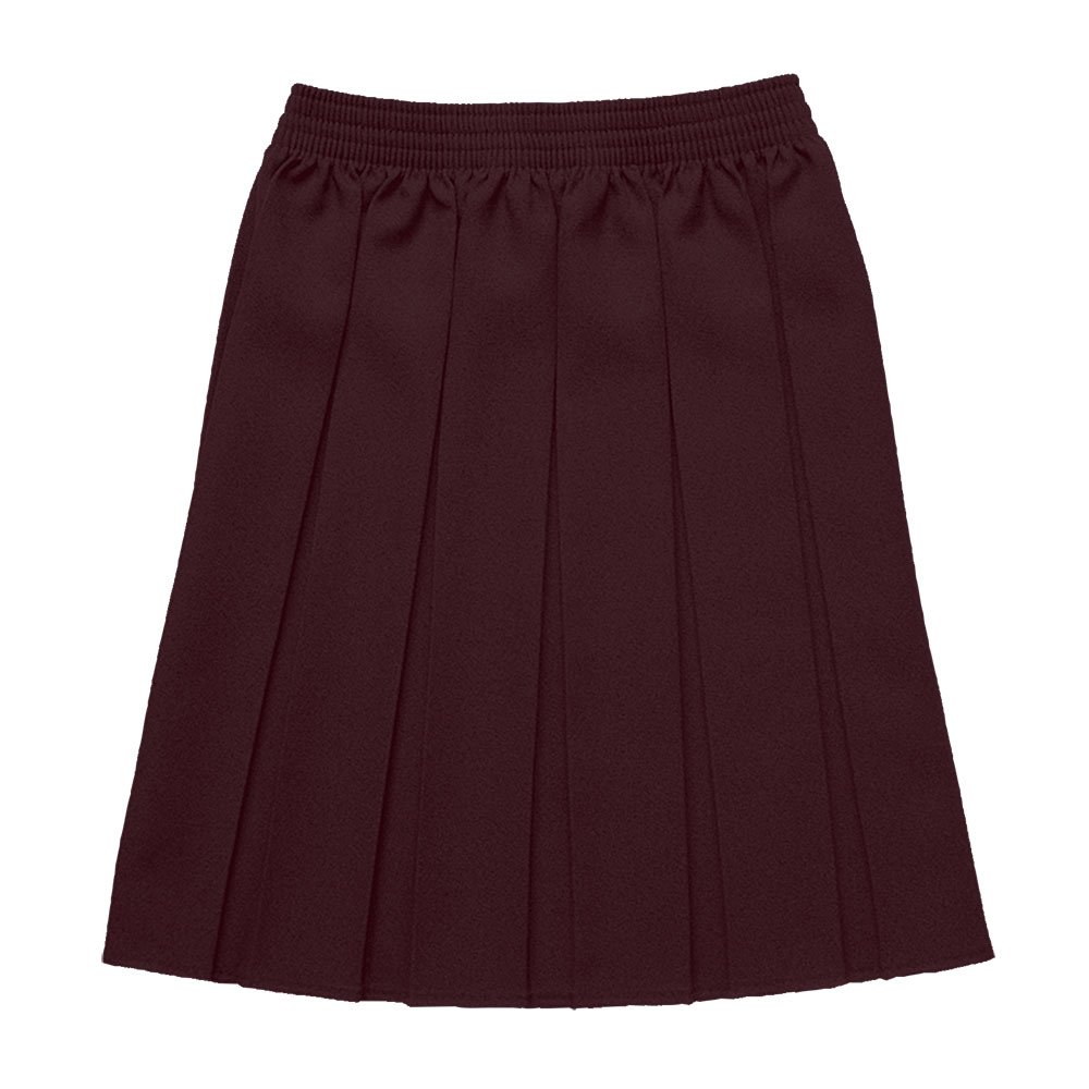 Box Pleat School Skirt art no 7052, Maroon, 9/10y