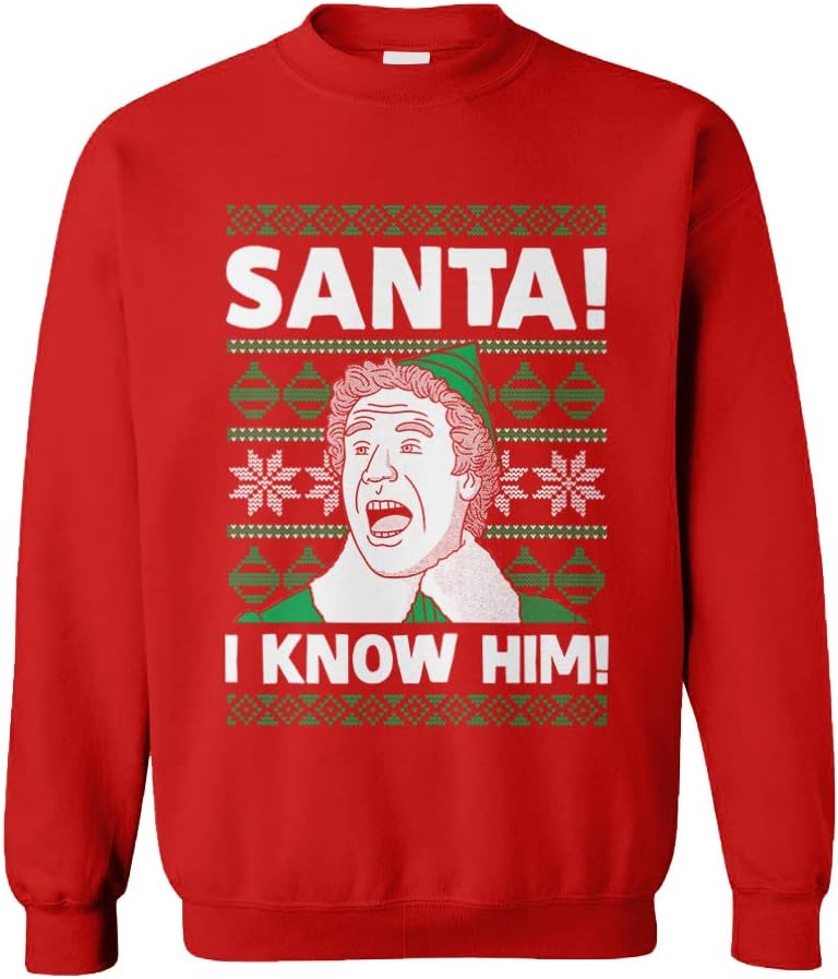 Tcombo Santa! I Know Him! - Parody Ugly Christmas Unisex Crewneck Sweatshirt