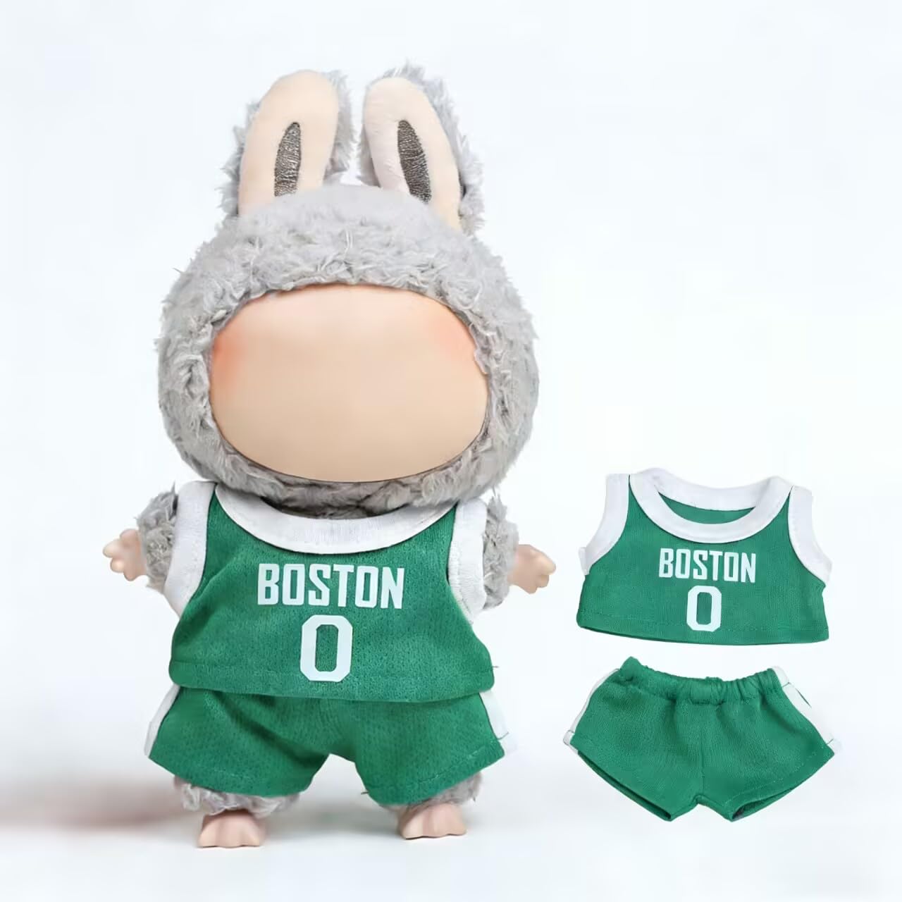 Doll Clothes for Labubu Basketball & Football Jersey Set 23/8 /0/10 for 15-17cm Plush Doll Accessories Collectors and Doll Lovers (NO Doll) (Style 3)