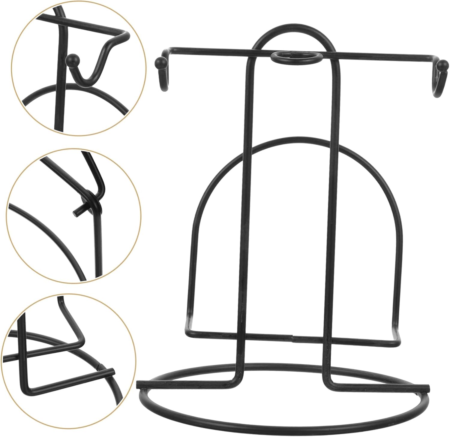 SOLUSTRE 3pcs Coffee Mug Display Stand Silver Coffee Cup Holder Plate Display Holder Metal Cup Desktop
