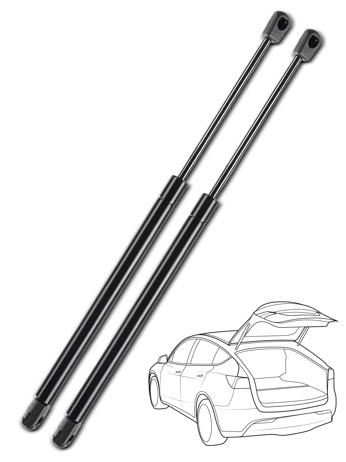Tryagat 2 Pcs Tailgate Gas Struts for Jeep Patriot 2007-2016, Compass 2015-2016, Sport Utility, Replace# 5116369AB