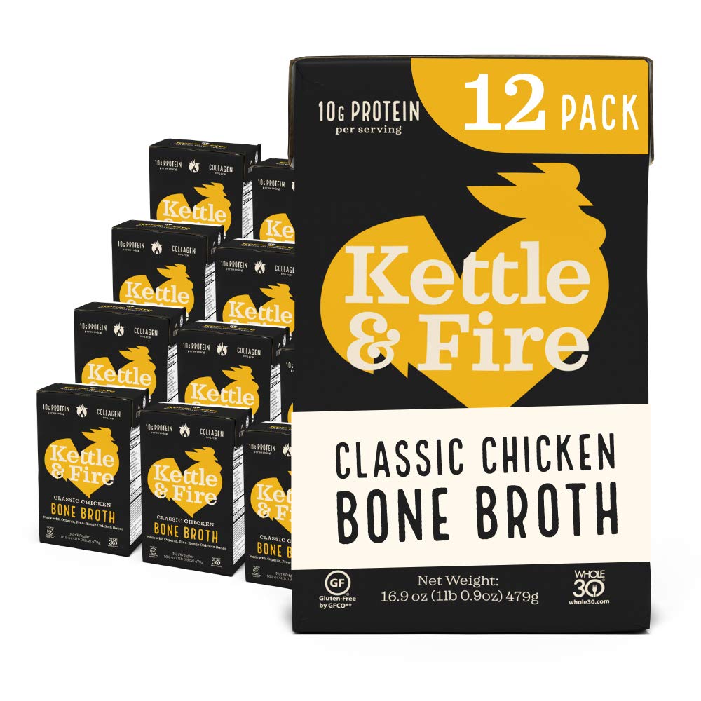 Kettle and Fire Classic Chicken Bone Broth, Keto, Paleo, and Whole 30 Approved
