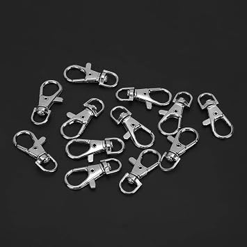 12 PCS Bird Cage Door Buckle Locks, Metal Hook Clip Anti Escape Swivel Buckle Lock Hook Clip Prevent Claw Trigger Open Birds Cage Accessories