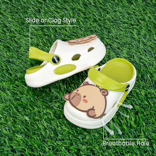 Image of Cute Capybara Slippers for Kids,Kids Girls Boys Clogs Garden Shoes,Funny Toddler Animal Slides Sandals,Water Shower Beach Pool Slippers Indoor Outdoor