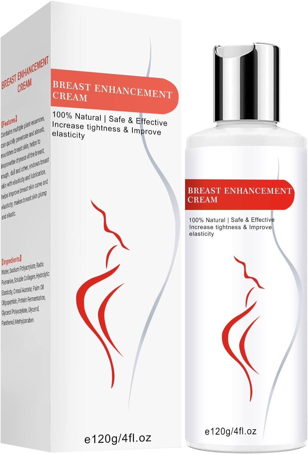 Breast Enhancement Cream, Natural Breast Enlarger & Firmer, Alternative to Surgery for Women