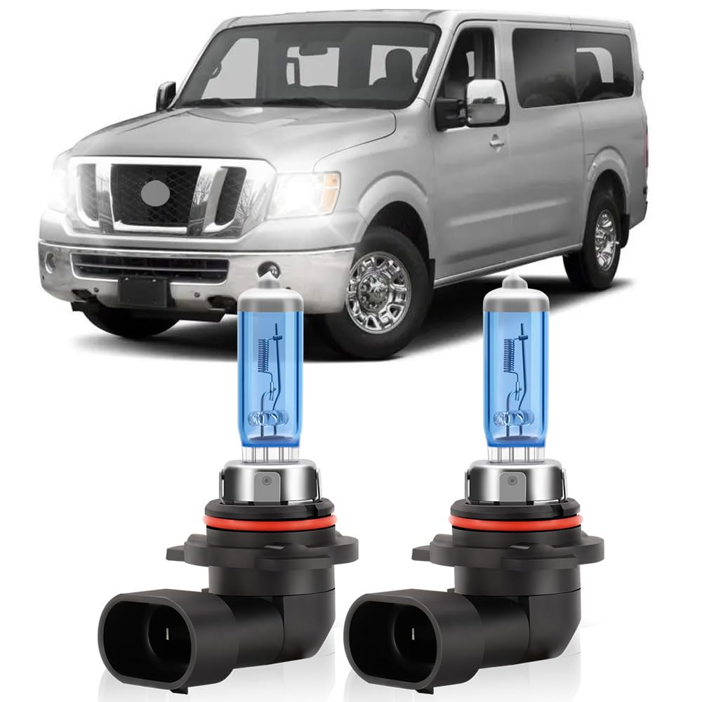 Halogen Headlight Bulbs Fit For Nissan Armada 2005-2010 Titan 2004-2015, 9006 HB4 Low Beam High Performance Headlight Bulb, 20000LM Super Bright 6000K White, Plug n Play, 2-Pack