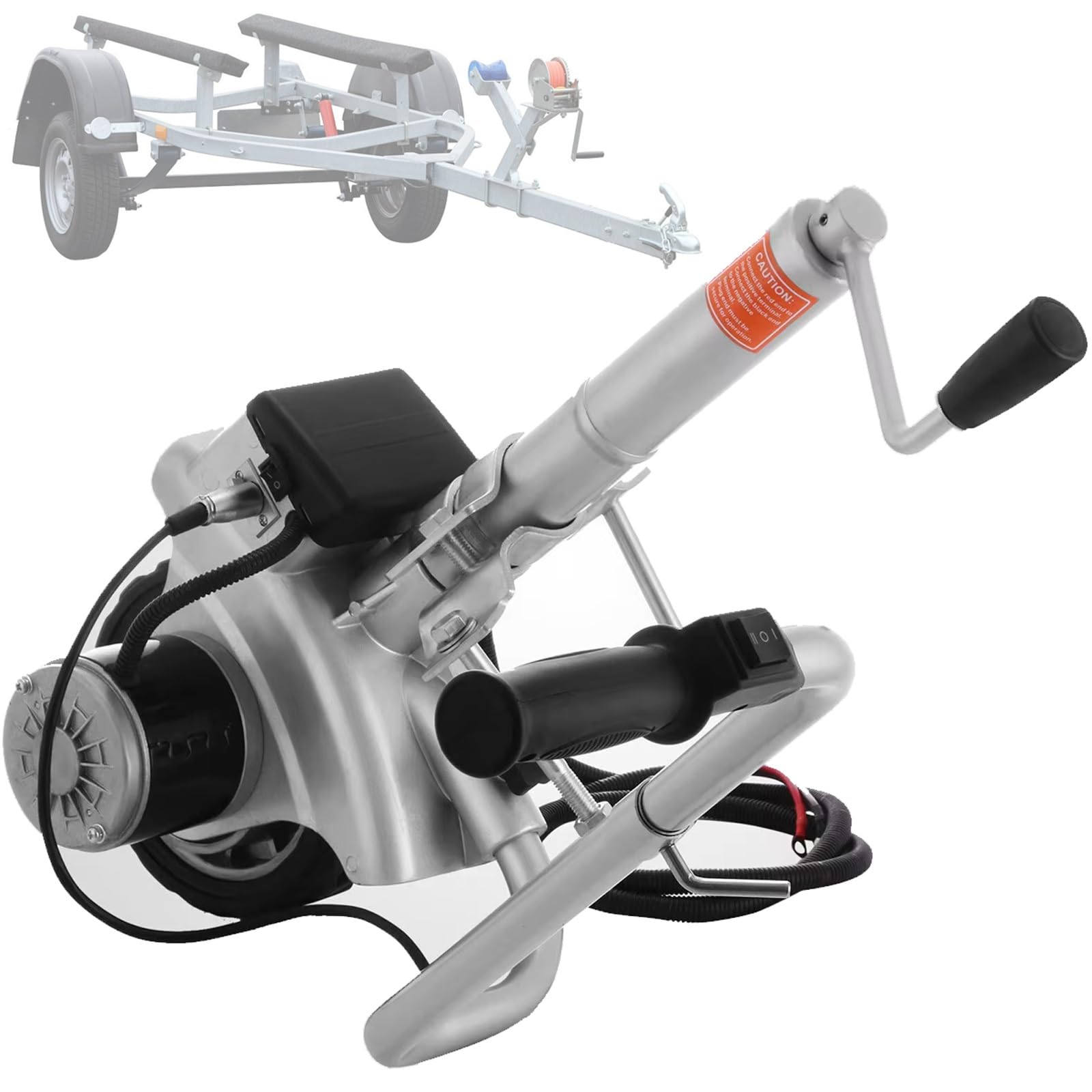 5000 lb elektrische motorisierte Stützräder, 12 V 350 W Caravan-Motor-Mover-Anhänger, Auto Brake Jack Dolly Boat Mover Jack Trailer Mover, Tragkraft 272 kg, Autozubehör for Anhängerkupplungen, Wohnmob