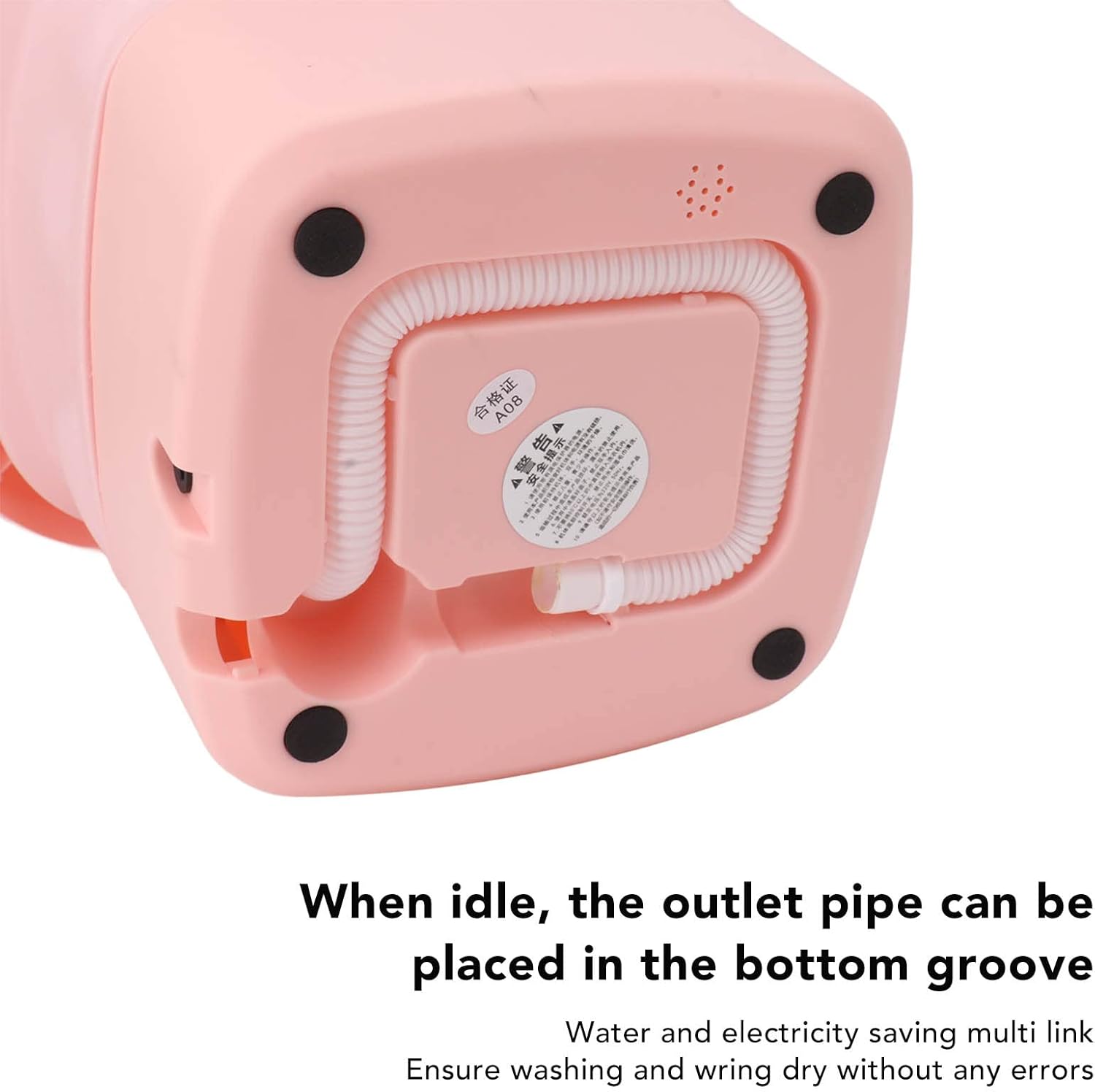 Portable Washing Machine, Easy to Use Washing and Dehydration Portable Washing Machine 6.5L 100‑240V with Collapsible Water Tube for Home Use (US Plug 100‑245V)