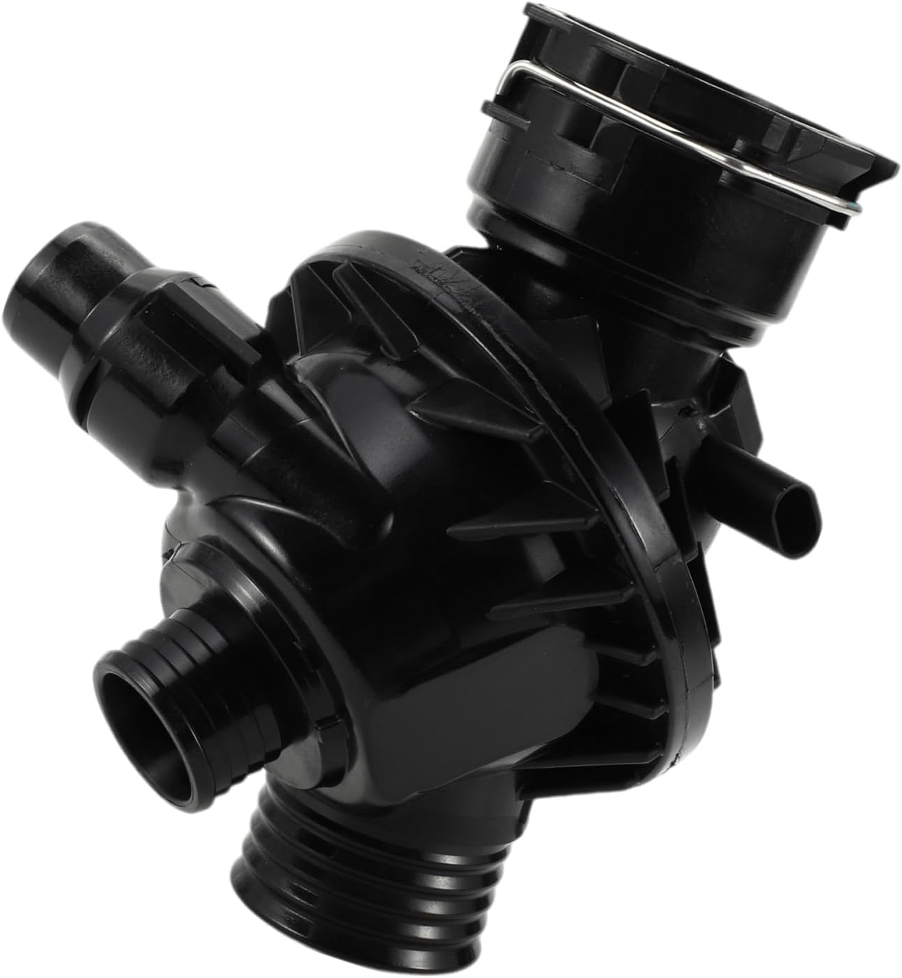 No.11537598865 Car Thermostat for BMW E92 F30 F15 335i 435i X5 X6 Durable Black Inner Engine Coolant Thermostat Housing Assembly Plastic 1 Pcs Benefit