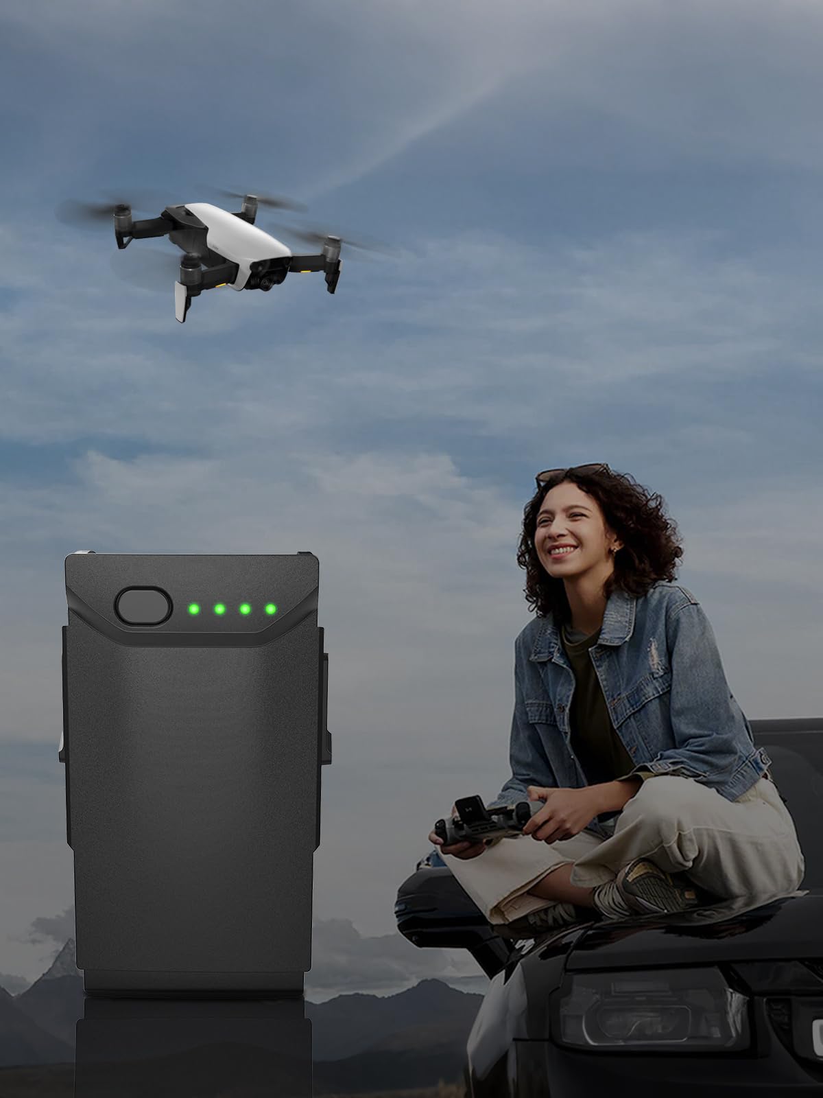 Homesuit Mavic Air - Batería de vuelo inteligente (11,55 V, 2375 mAh, para drone DJI Mavic Air, 21 minutos de tiempo máximo de vuelo (solo para cargadores originales DJI)
