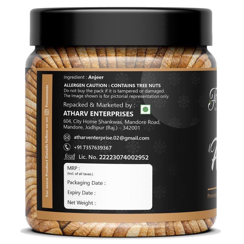 Image of FROZEN NUTS Premium Afghani Dried Figs (Anjeer) | Natural & Soft Anjir Dry Fruit | Rich in Iron, Fiber, Calcium & Vitamins | Healthy Snack for Digestion, Immunity & Energy | 100gm