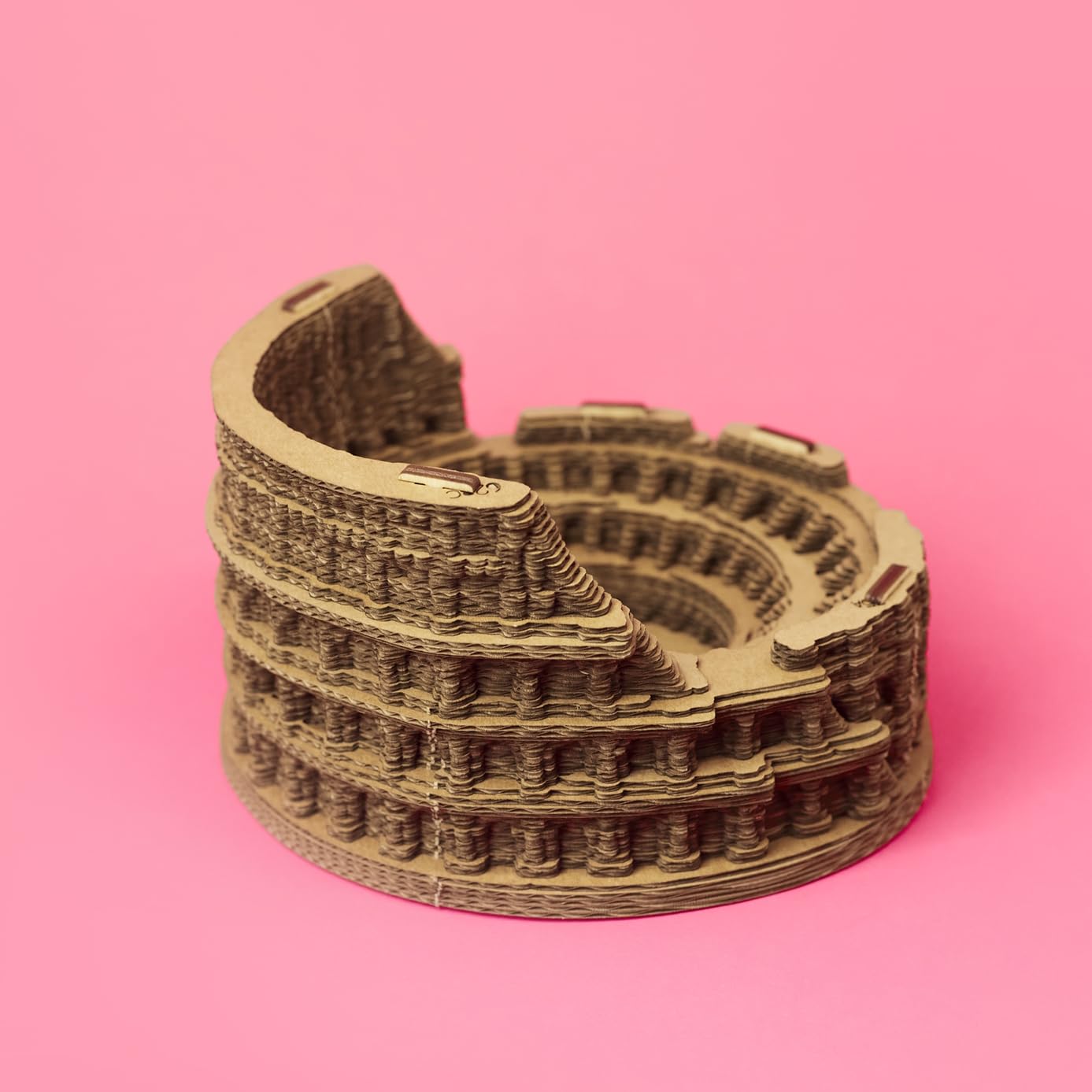 Colosseo di Roma Puzzle 3D in Cartone – Modellino da Costruire | 74 Pezzi, 15 × 15 × 9 cm – Kit Scultura Fai da Te da Dipingere, Materiali Riciclati, Ragazzi e Adulti, Idea Regalo