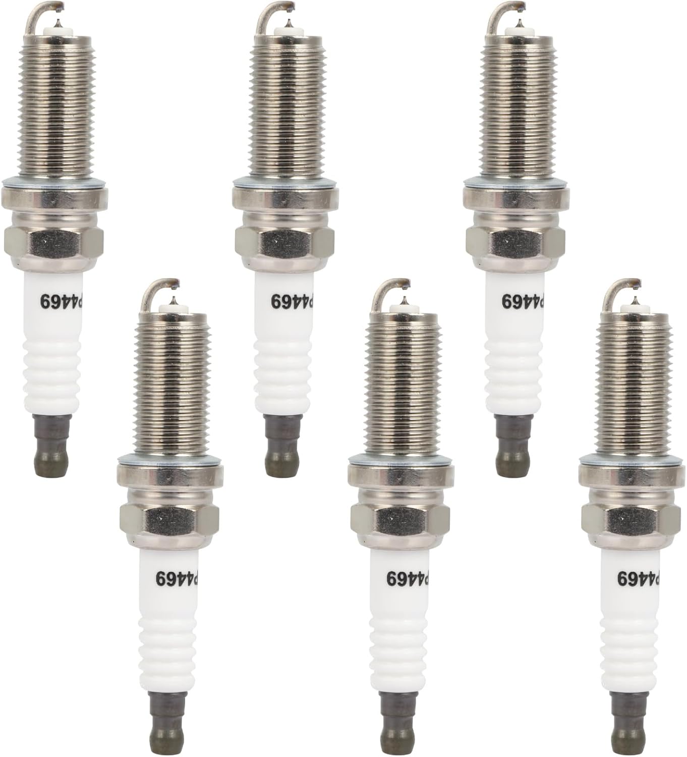 SCITOO Platinum Iridium Spark Plugs 4469 for Nissan, for Hyundai, for Kia, for Toyota Vehicles - 350Z, Altima, Quest, for Pathfinder, Santa Fe, Optima, Tundra - V6 3.5L, 4.0L Pack of 6