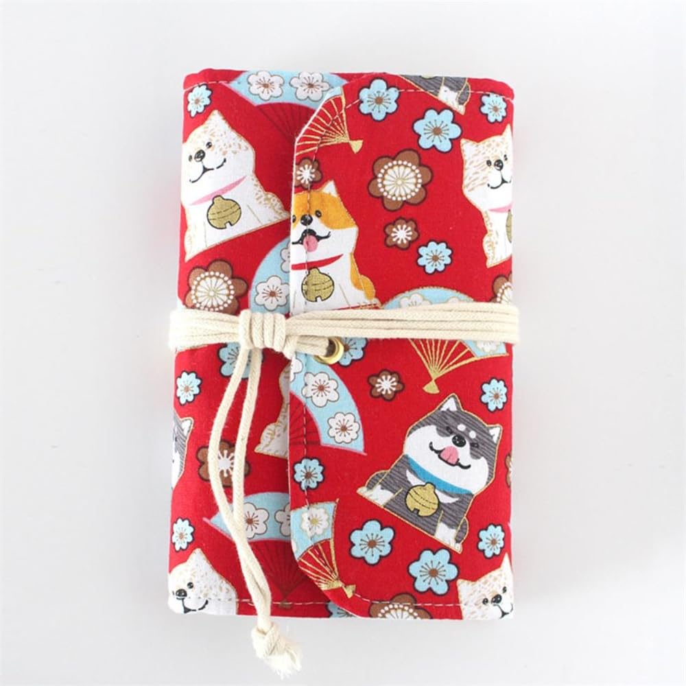 Durable PVC Circular Needle Storage Case Needle Box with 12 Zippered Transparent Pockets - Assorted Colors, Ideal for Knitting & Crochet Supplies (