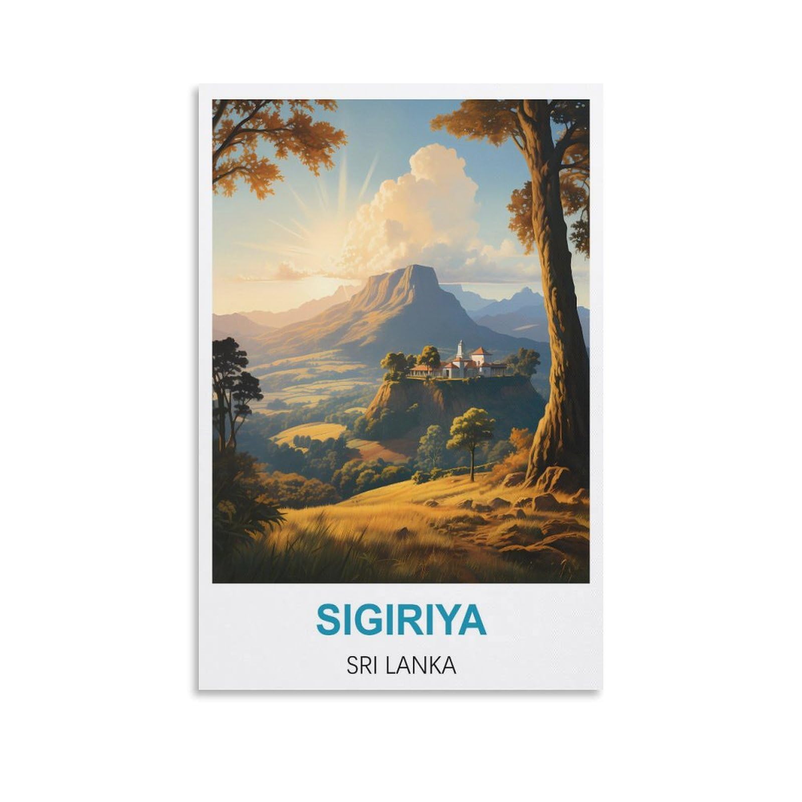 Vintage Metal Tin Signs,Sigiriya Sri Lanka,Garden & Kitchen Poster, Inspirational Sign Home Wall Art Decor for Home Kitchen Bar Club Decoration 30x40cm