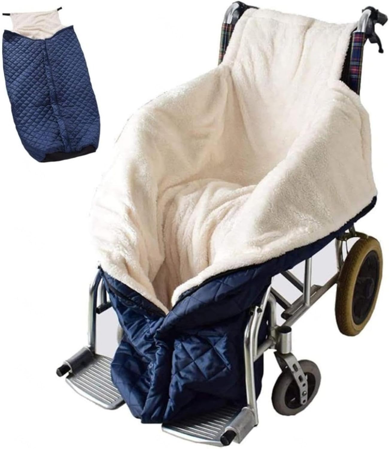 Funda con cremallera para manta, lavable a máquina, con cremallera y accesorios para silla de ruedas Villus, para sillas de ruedas manuales y eléctricas, manta para silla de ruedas para adultos