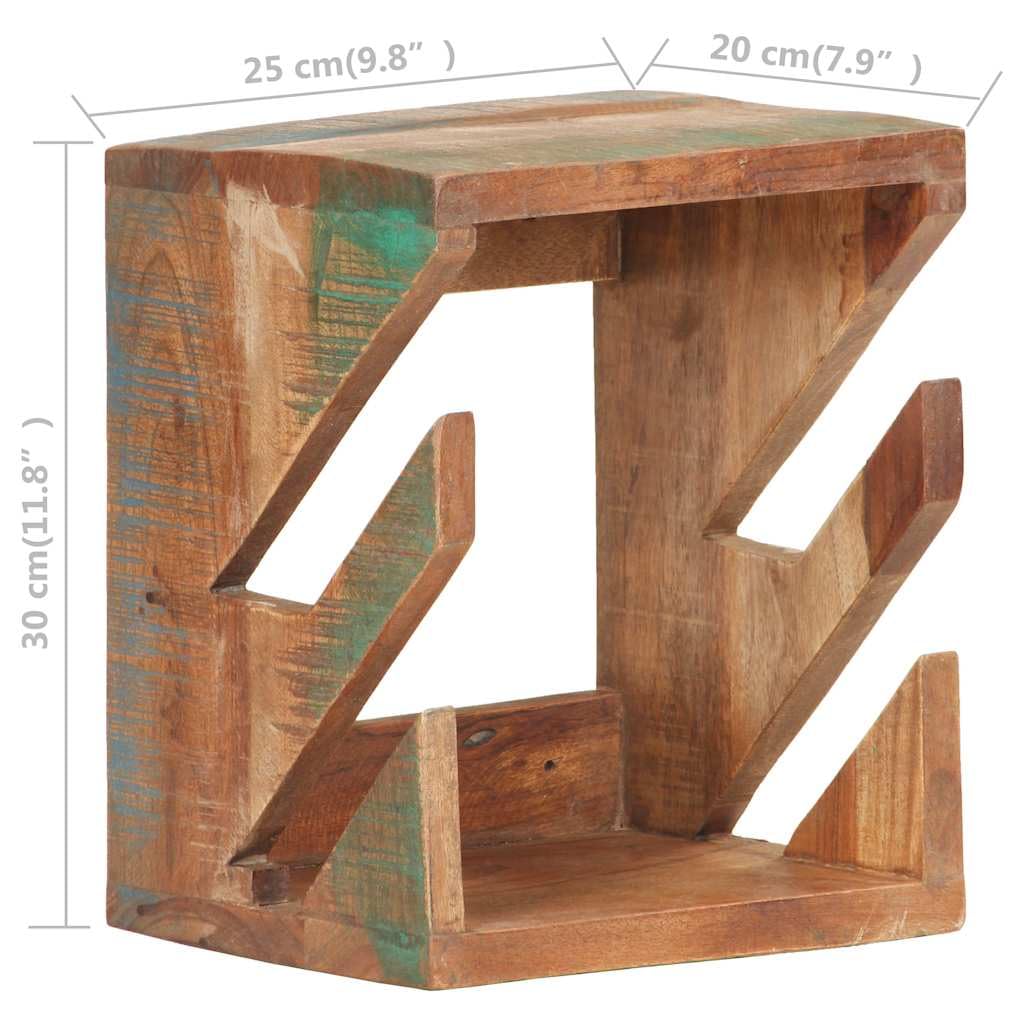Skateboard Wandhalterung aus recyceltem Massivholz - Wandmontage für 2 Skateboards - Platzsparende Board Halterung für Garage und Zuhause