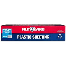 Film-Gard 625944 Construction Plastic Sheeting 16 Width X 100 Length X 4 mil thick, Clear, 1 count