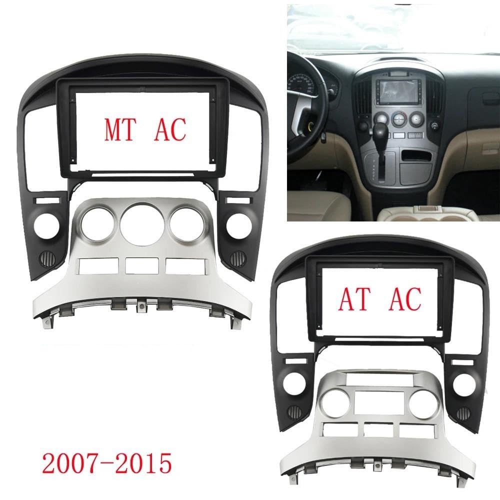 Cadre de façade d'autoradio Kit De Panneau Montage Tableau Bord Audio Radio Fascia Android Cadre Voiture 2din 9 Pouces 2007–2015 Pour HYUNDAI Pour STAREX H1 Cadre Façade | Auto AC