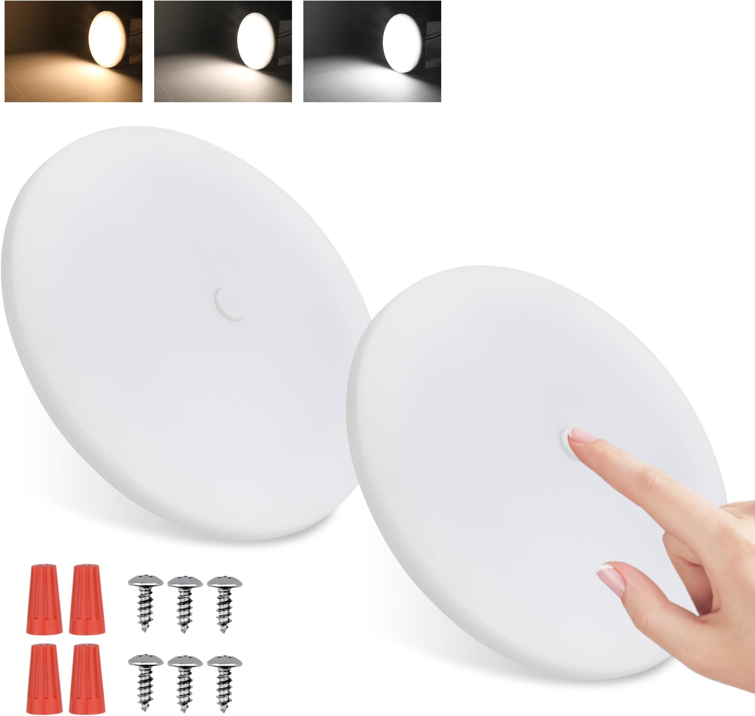 RVZONE RV Ceiling Lights, 3 Color 12V RV LED Lights Interior 5 inch Dimmable ...