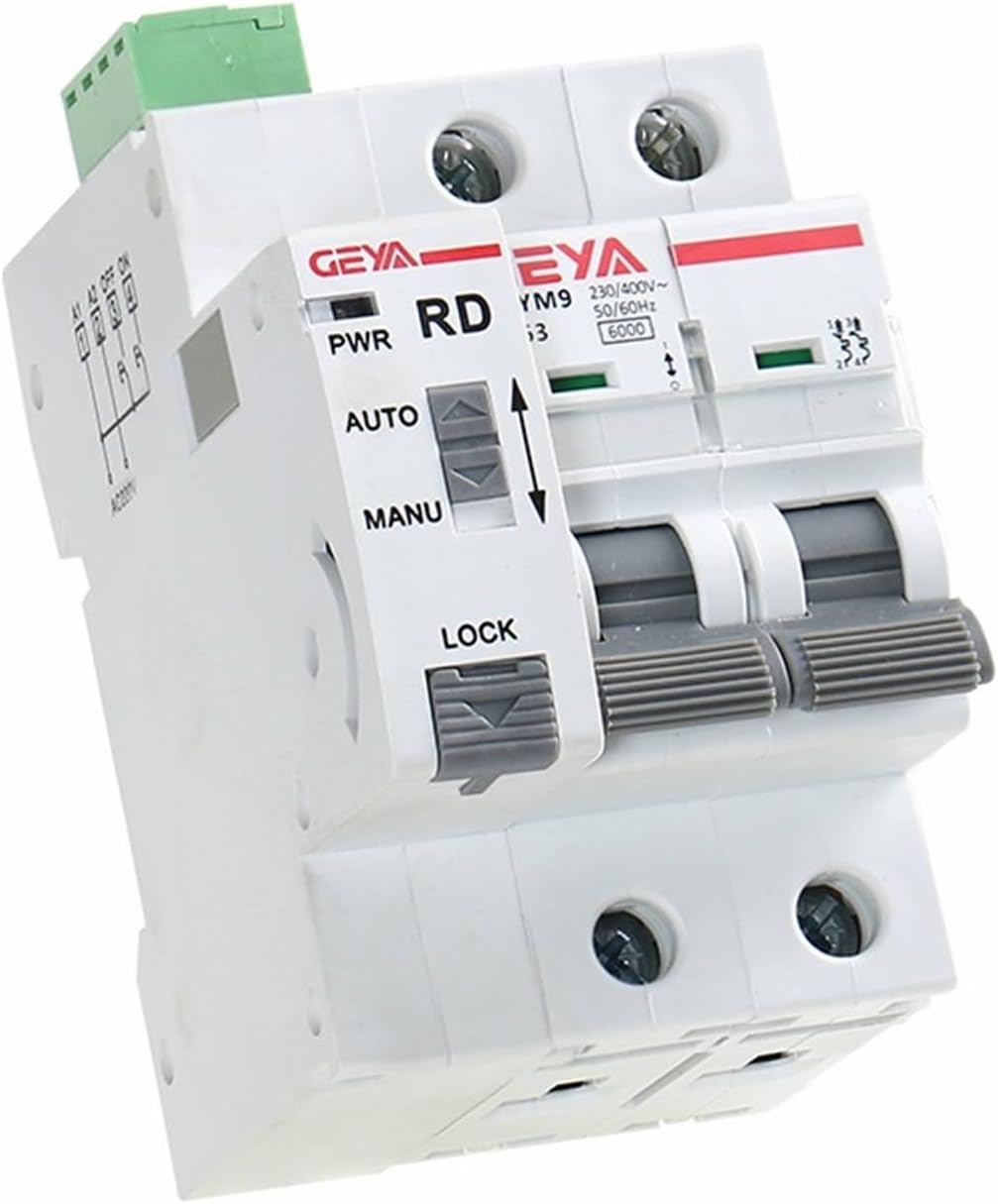Din Rail GYM9 2P MCB with Autoreclose Device Automatic Reset Circuit Breaker Smart Home MCB Auto Recloser(GRD9L-R-DC12V-Auto,2P-MCB-16A)