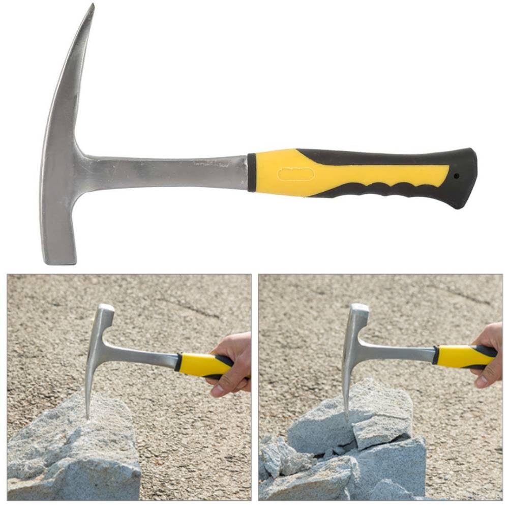 Marteau de géologue, Marteau à pic à double tête, Pioche de Géologue, Geological Exploration Hammer, Marteaus à bec de canard, enquête à bouche plate, pour Tuile Maçonnerie d'Étude Géologique(S)